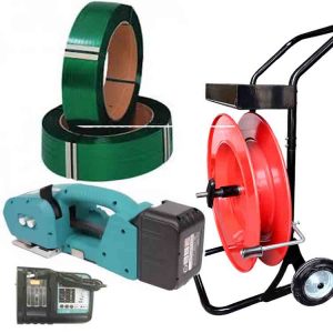 Set alata za vezivanje na baterije NEO 9-16mm PET/PP uklj. Baterija i Punjač + PET remen 15,5mm - kolica za vezivanje